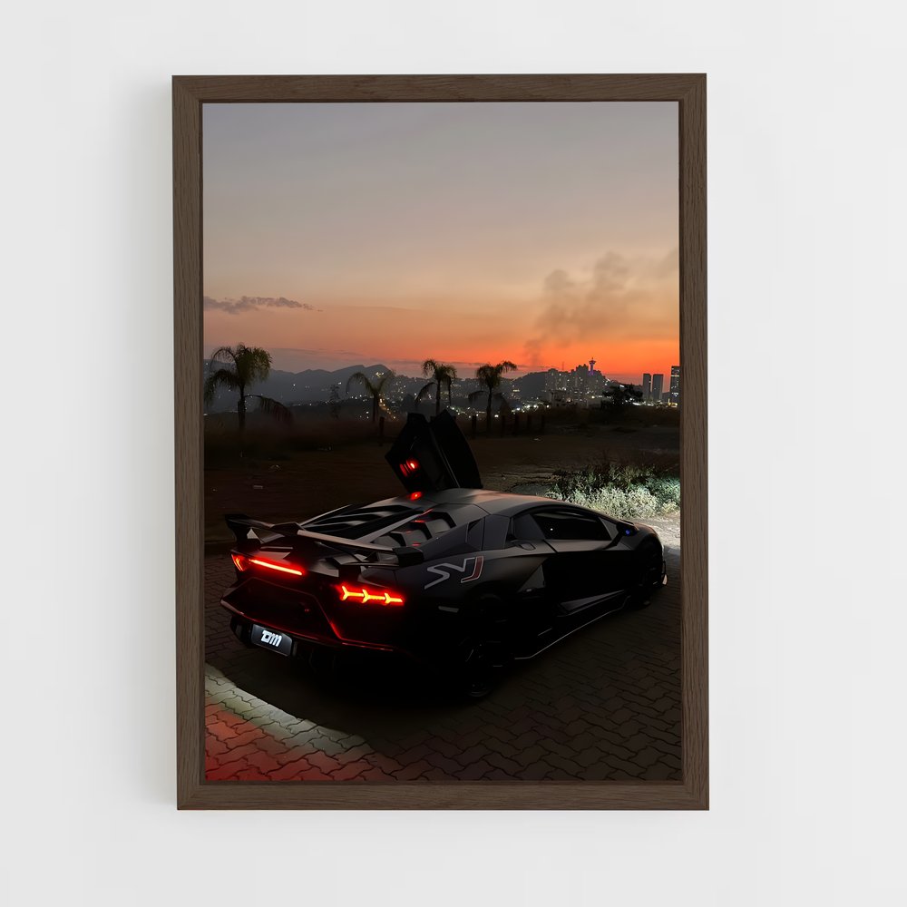 Poster Asphalt Noir – affiche Lamborghini (vue 5)